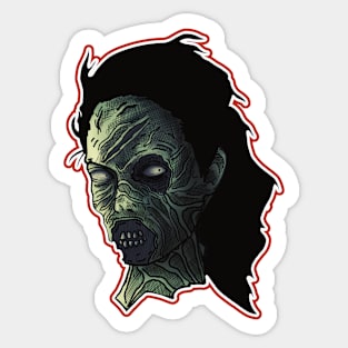 A terrible female zombie Sticker